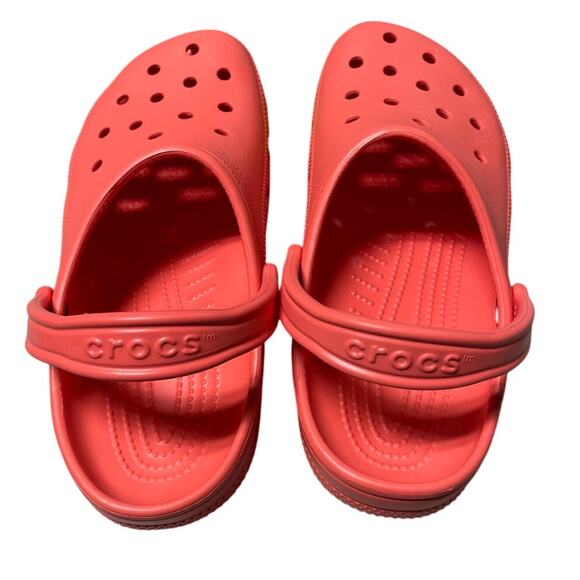 Crocs NWOT Classic Clogs Neon Watermelon Pink Eva Sole Size M8 W10 Flat Heel - Picture 3 of 6